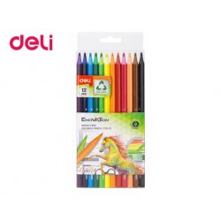 DELI WOOD-FREE COLORUN 6/ΓΩΝΟ. ΠΛΑΣΤΙΚΟ BLISTER 12ΧΡ ENOVATION
